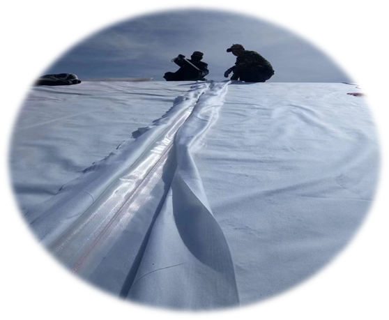 長絲復合土工膜廢料場防污等多功能上線